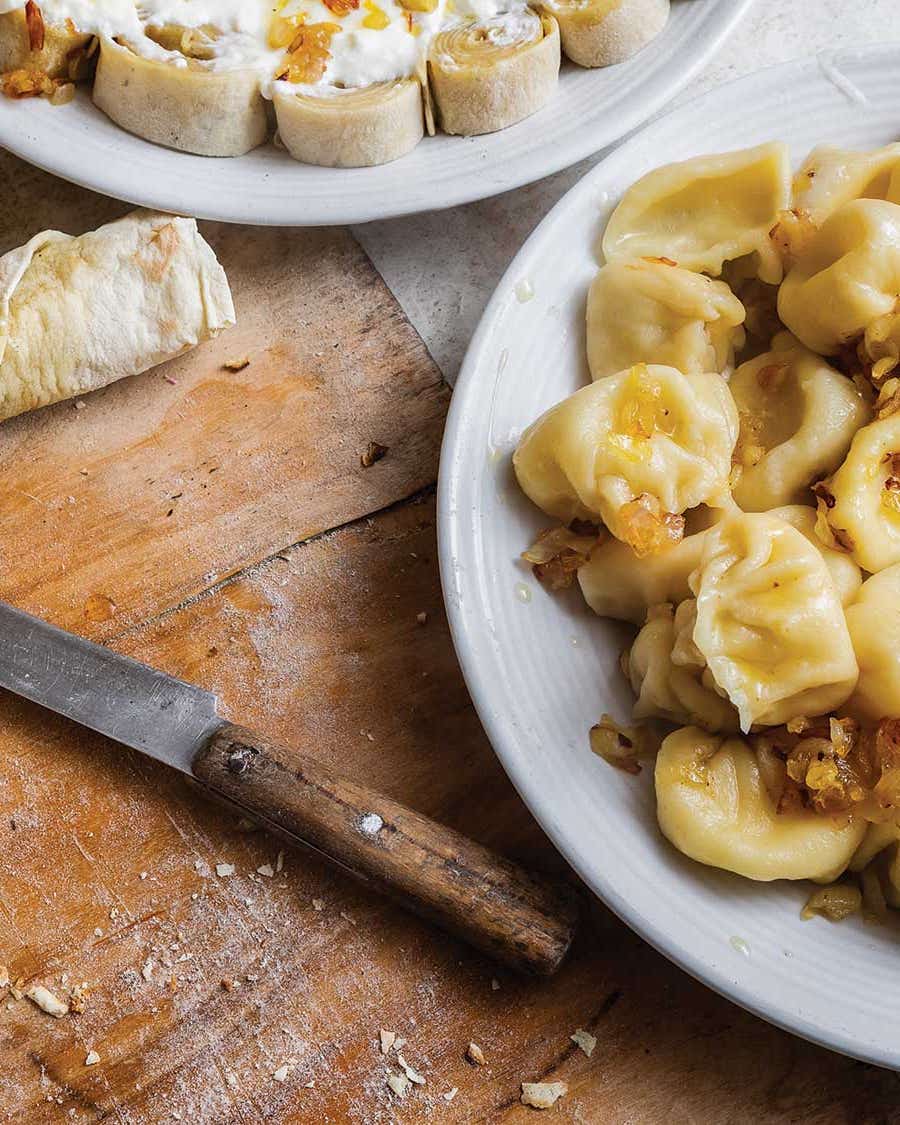 Cheese-and Herb-Stuffed Georgian Dumplings (Khinkali Qvelit)