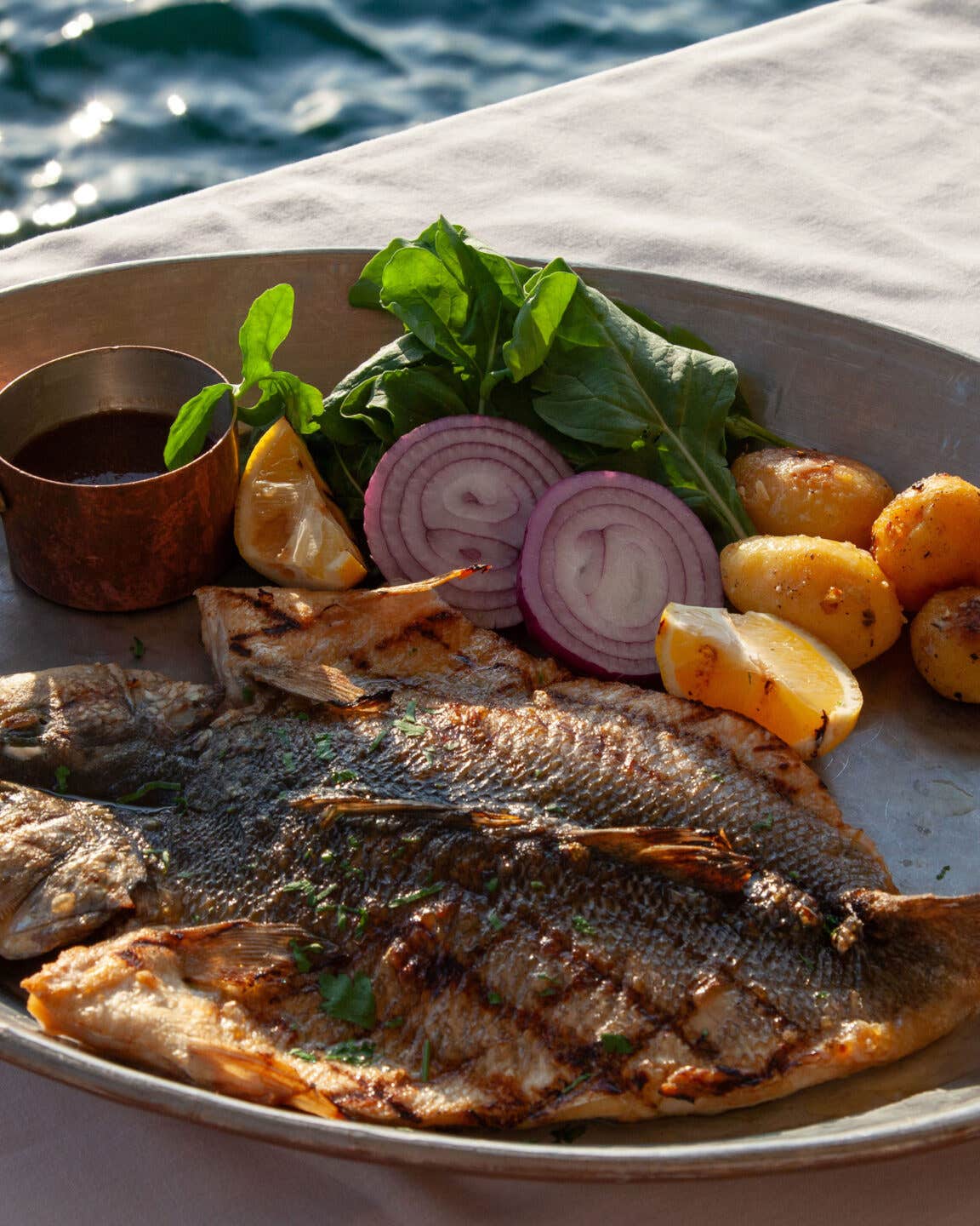 Lakerda and Raki and Grilled Sea Bream