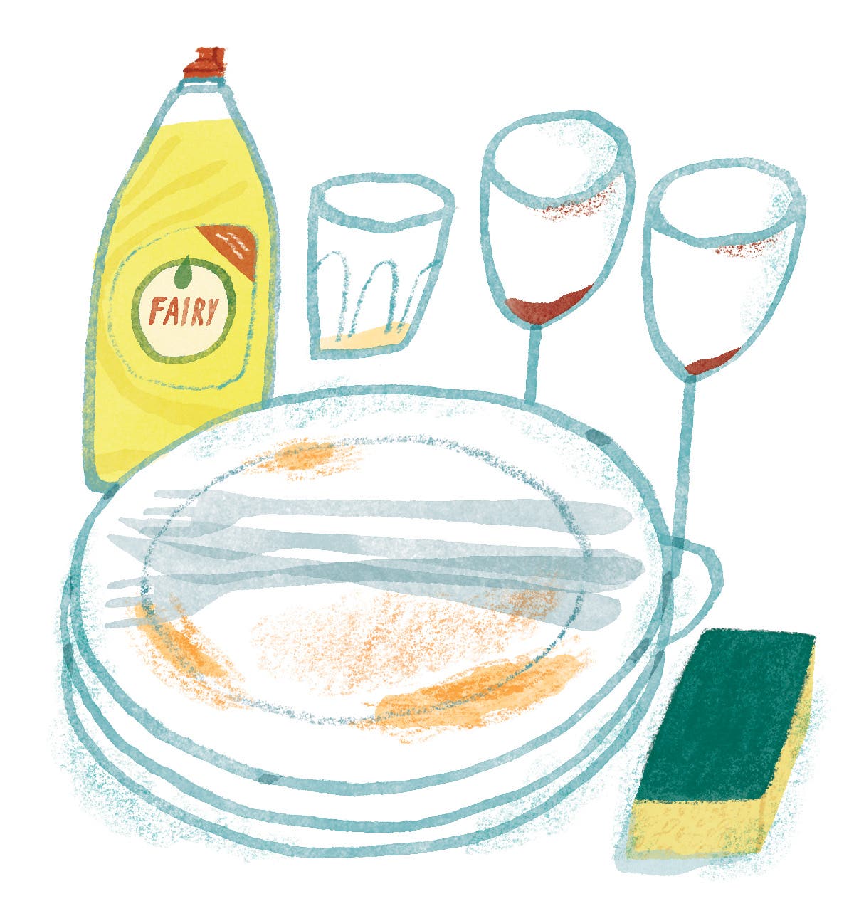 Washing up illustration